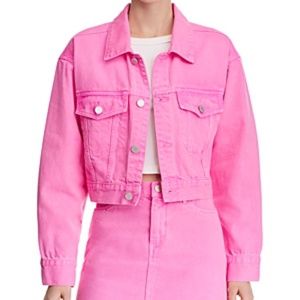 BLACKNYC Cropped Denim Vintage Jacket Pop Jacket